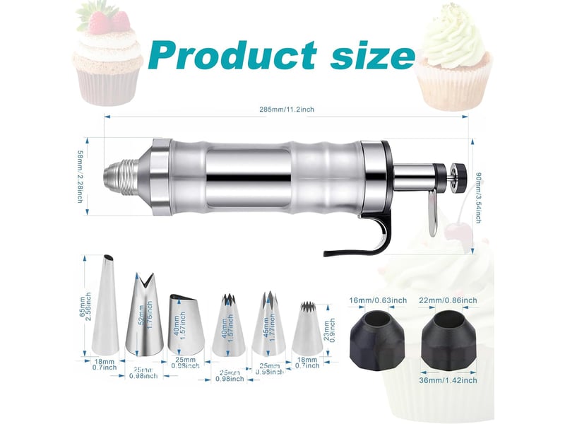  Seringue à gâteau en acier inoxydable  - Conforama B