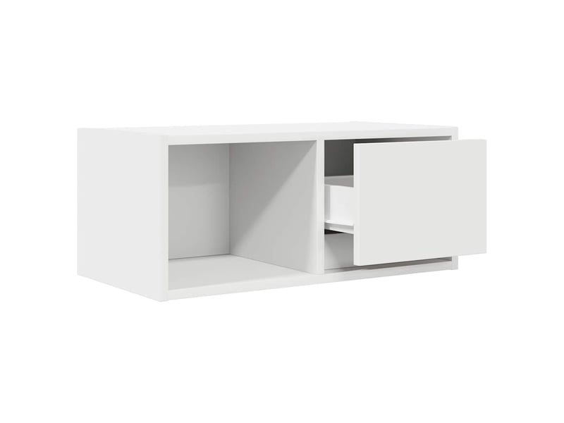  Meubles tv - banc tv - meuble de rangement 2 pcs blanc 60x31x25,5 cm bois d'ingénierie  - Conforama E