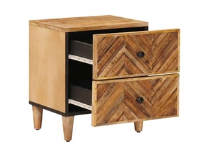 Table de chevet - cabinet de chevet - table de nuit 2 pièces marron 40 x 33,5 x 46 cm