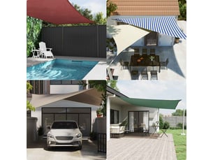 Voile d'ombre - voile d'ombrage - voile parasol 7 x 7 m 100 % polyester oxford carré