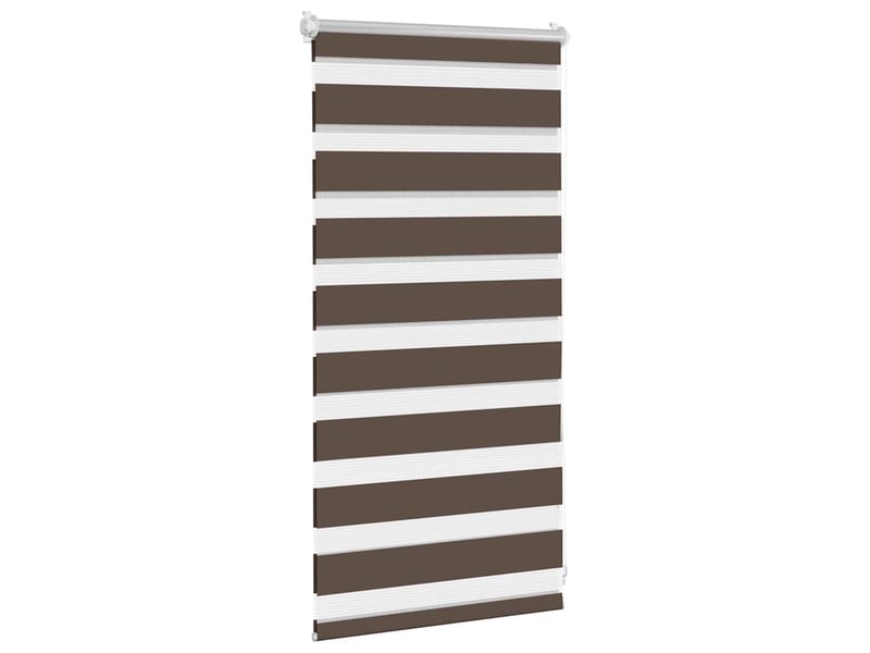  Store vénitien zebra, store de fenêtre 40,9 x 100 cm, largeur du tissu 36,7 cm, couleur café cf48204  - Conforama C