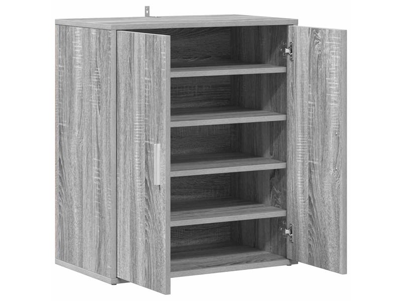  Meuble à chaussures, armoire à chaussures 60x35x70 cm sonoma gris shl9810  - Conforama E