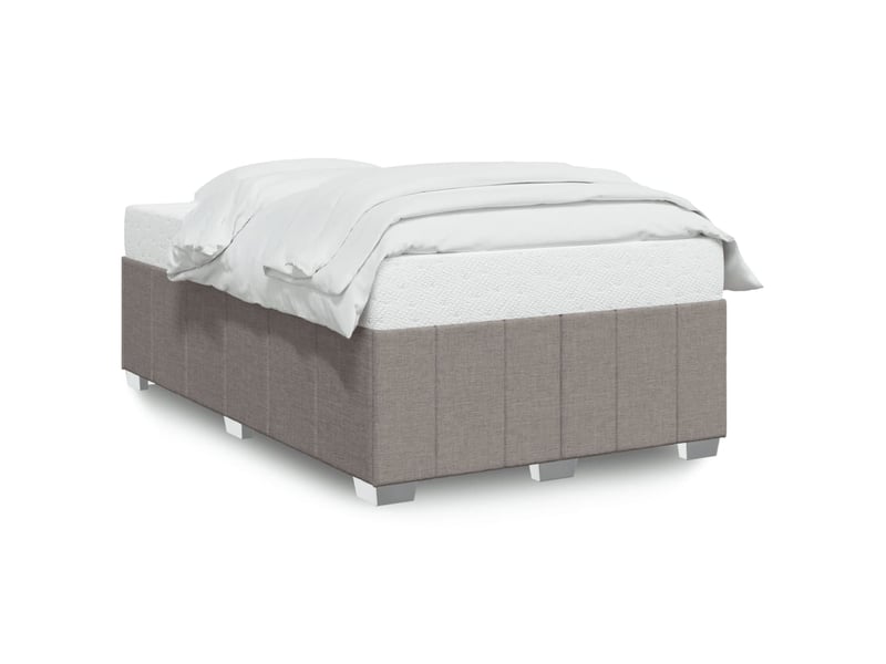  Lit double- lit adulte -  cadre de lit sans matelas taupe 120x190 cm tissu  - Conforama A