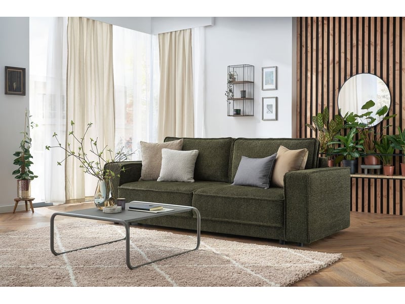  Bobochic canapé droit convertible coffre emile vert EMILE - Conforama C