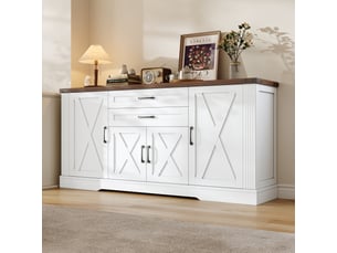 Buffet 4 porte(s)  2 tiroir(s) <strong>PANGIVO</strong> <strong>N625P480037038W</strong> - 160 cm coloris blanc 