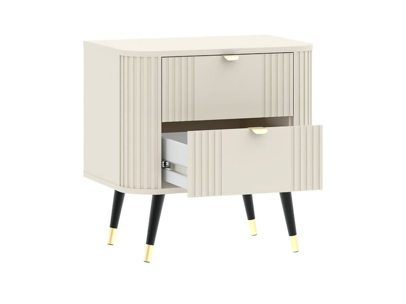  Commode de chevet lelitira, 2 tiroirs, 40x59x60h cm beige cachemire Lelitira - Conforama D
