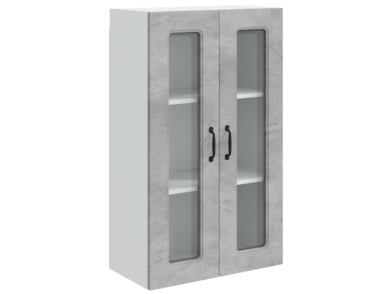 Meuble mural de cuisine | armoire de cuisine gris béton 60x31x100cm shl7695 - Conforama A