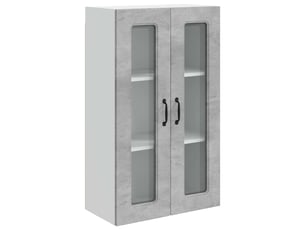 Meuble mural de cuisine | armoire de cuisine gris béton 60x31x100cm shl7695