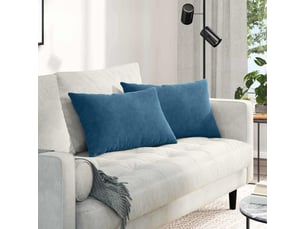 Lot de 2 coussins de canapé, coussins décoratifs bleu 60 x 40 cm cf59005