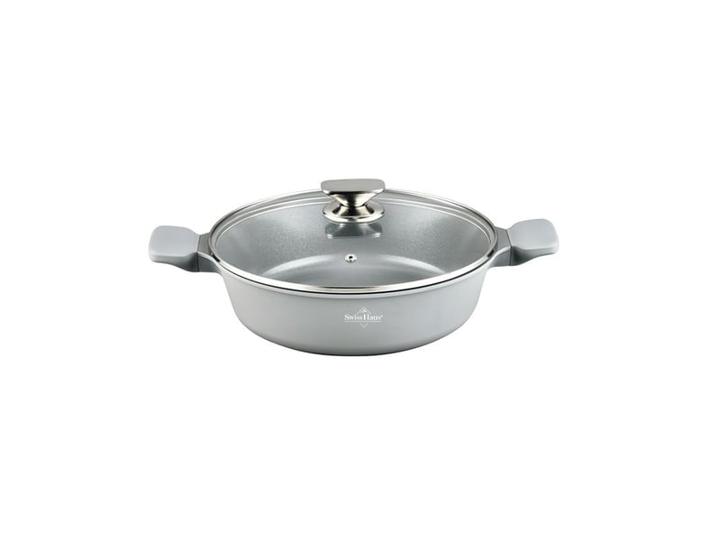 Faitout 32cm avec couvercle 5,5l tous feux dont induction gris swiss haus sh-blc32s - Conforama A