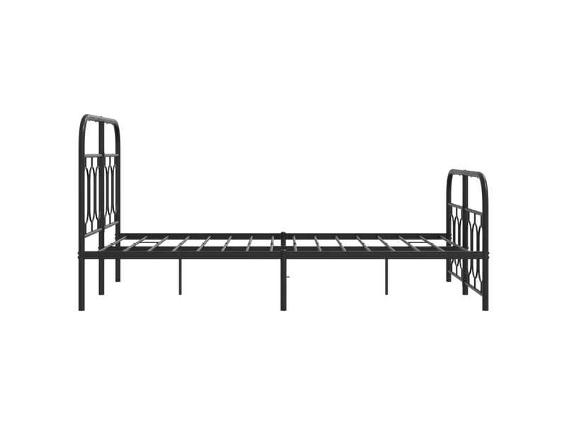  Lit double- lit adulte -  cadre de lit métal sans matelas avec pied de lit noir 120x190cm  - Conforama D