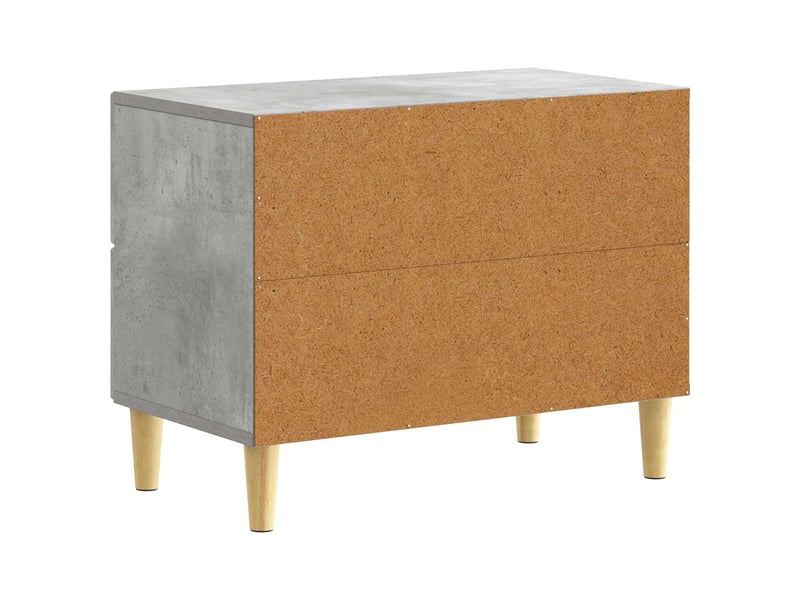  Table de chevet - cabinet de chevet - table de nuit gris béton 62 x 34,5 x 48 cm bois d'ingénierie  - Conforama E