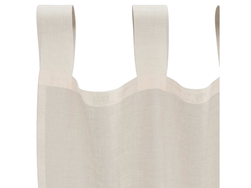  Lot de 2 rideaux en voile, voilages avec passants crème cf44444  - Conforama E