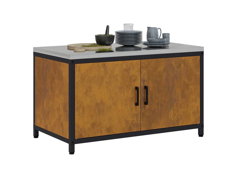 Meuble de rangement de cuisine hattem rouillé 90x50x53cm - Conforama C