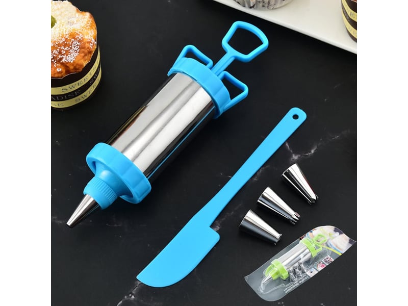  Seringue de décoration de gâteau en métal, seringue à passepoil pour décoration de gâteau outils de décoration de crème dessert réutilisables NO Commercial reference - Conforama B