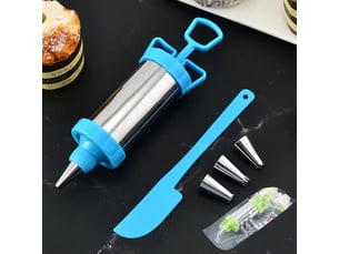 Seringue de décoration de gâteau en métal, seringue à passepoil pour décoration de gâteau outils de décoration de crème dessert réutilisables