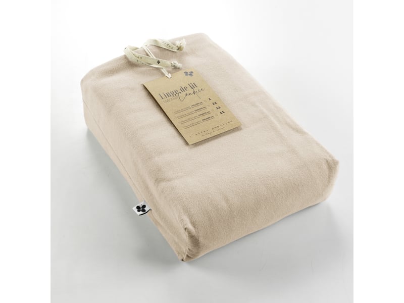  Pack housse de couette 240x220 cm chaude en flanelle + 2 taies + drap housse 140x190 candice beige  - Conforama D