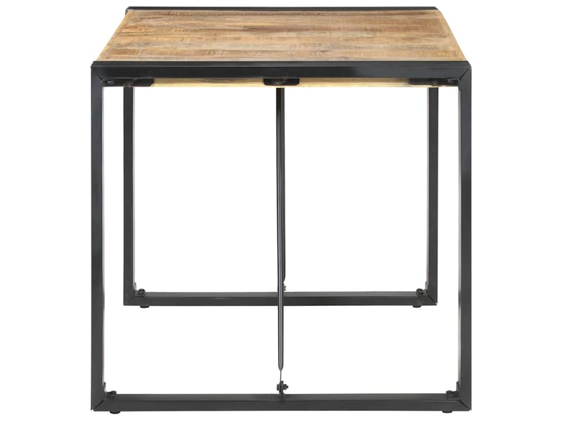 Table à manger, table de salle à manger 80x80x75 cm bois de manguier brut - Conforama C