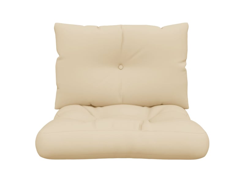 Lot de 2 coussins de palette, coussins de canapé beige tissu cf59488 - Conforama E