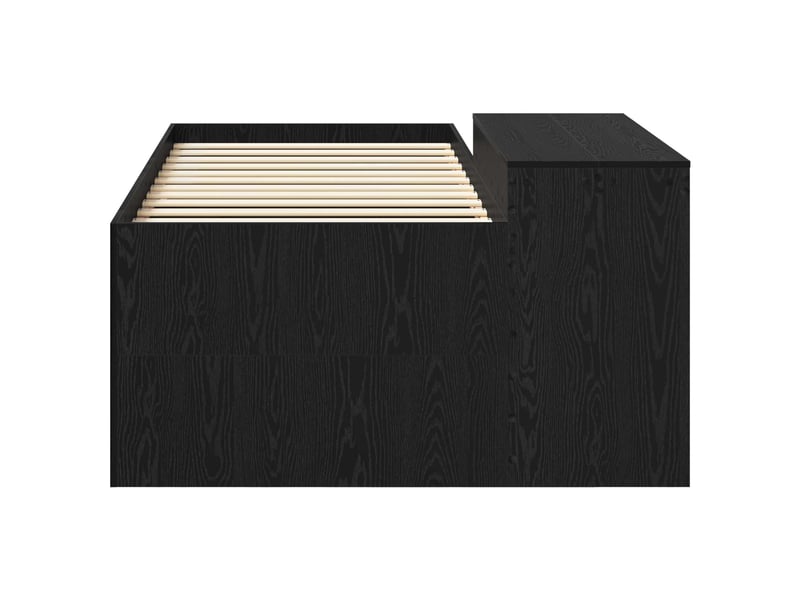  Lit haut pour enfants - lit jeune avec bureau noir 90 x 200 cm  - Conforama D