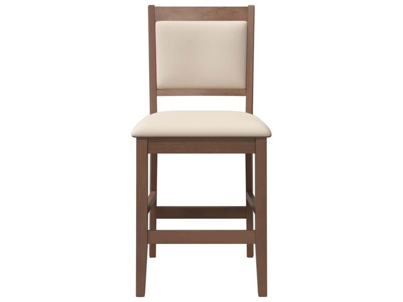  Lot de 2 tabouret de bar avec coussins en bois massif marron et caoutchouc shl3991  - Conforama E