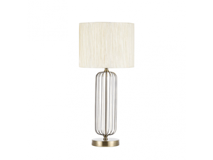 Lampe à poser fabrilamp mansonia e27 coloris cuir 66 x 30 x 30 cm