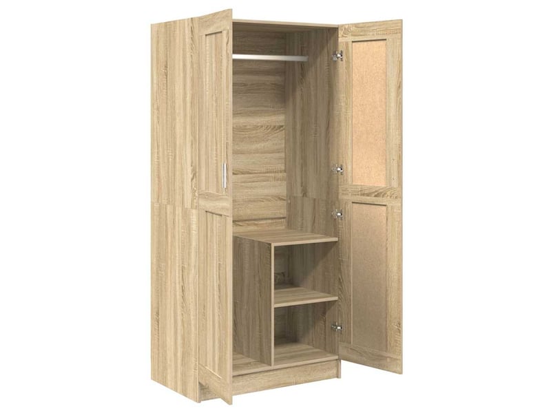  Garde-robe chambre, armoire de rangement chêne sonoma 82,5x51,5x180 cm bois d’ingénierie  - Conforama E