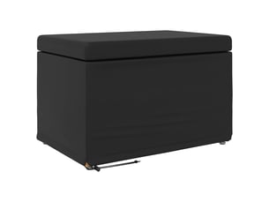 Tabouret bas, ottoman noir 61x41x40 cm