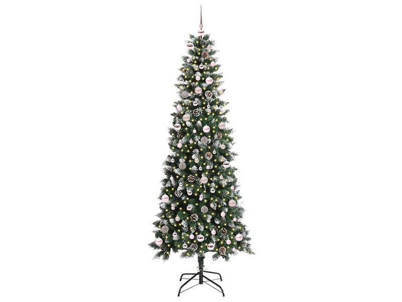  Sapin de noël - arbre de noël artificiel vert 240 cm pvc, plastique et acier  - Conforama C