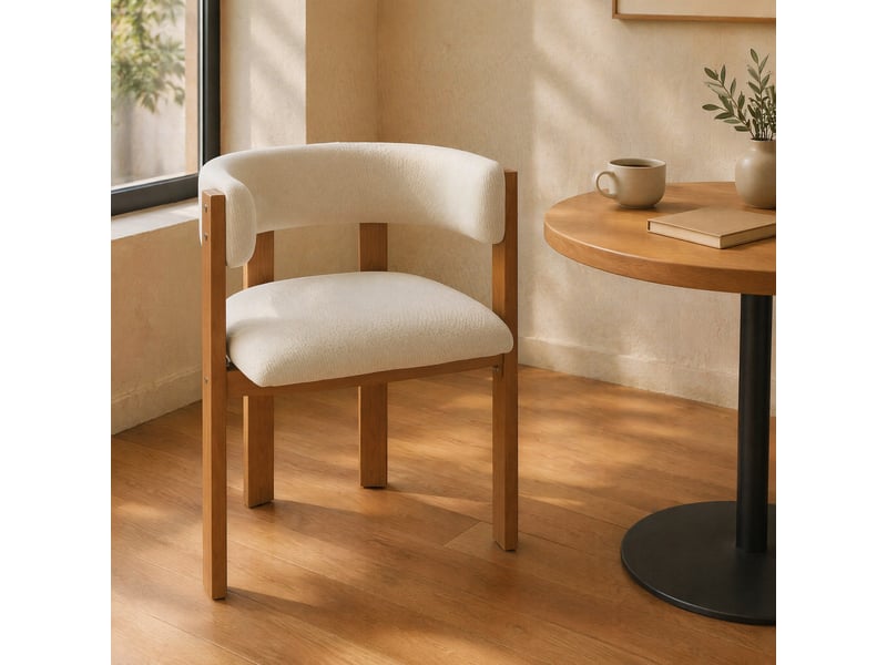 Chaises de salle à manger ergonomiques (6 pièces) avec rembourrage épais, pieds en métal stables et finition bois – respirantes, faciles d'entretien, chaises pour chambre, salle à manger et salon - Conforama D