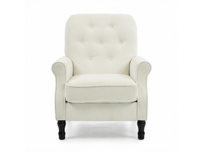  Fauteuil 1 place assise épaisse rembourrée coussins à ressorts revêtement en lin  - Conforama A