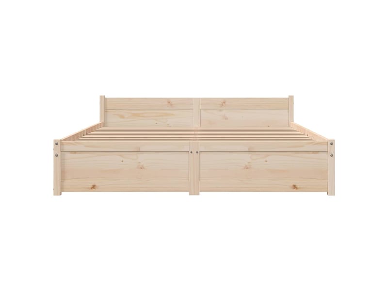  Lit double- lit adulte -  cadre de lit sans matelas bois massif 135x190 cm  - Conforama C
