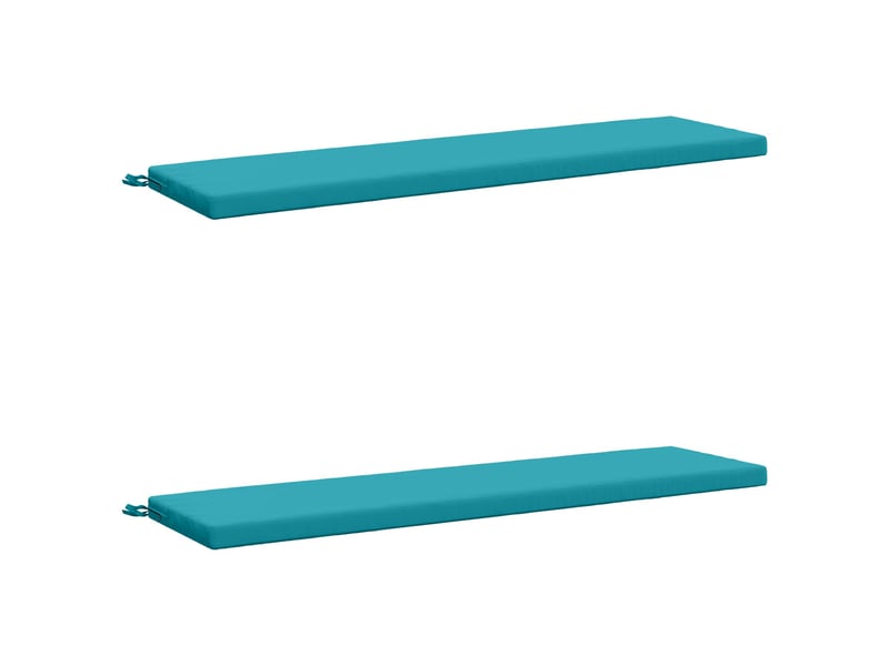  Lot de 2 coussins de banc, coussins d'assise soest 100 % polyester turquoise cf56849  - Conforama A