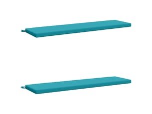 Lot de 2 coussins de banc, coussins d'assise soest 100 % polyester turquoise cf56849
