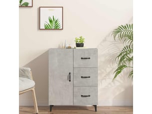 Buffet - bahut - meuble de rangement gris béton 69,5x34x90 cm bois d'ingénierie