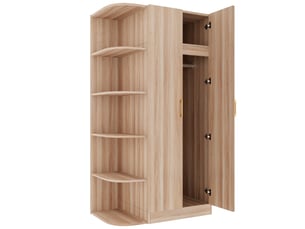 Armoire WISHDOR coloris bois clair largeur 90 cm
