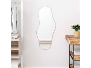 Miroir rectangulaire à fixer coloris argenté <strong></strong>  <strong></strong> - 90 cm x 40 cm