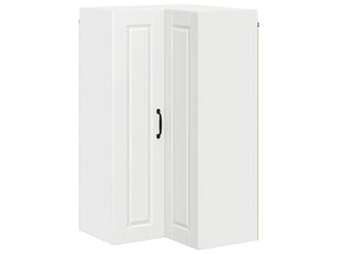 Meuble mural de cuisine, armoire d'angle cuisine porto blanc 57x57x100cm