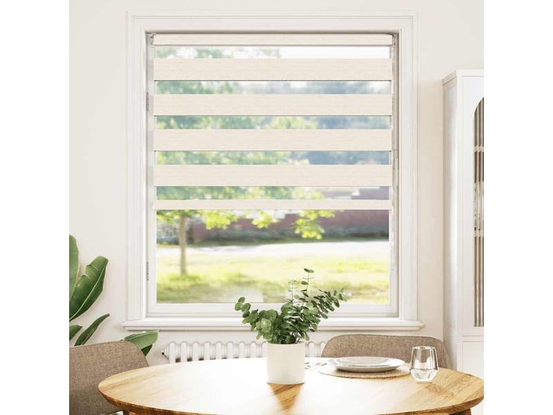  Store zèbre, store de fenêtre beige marbré largeur du tissu 110,9 cm polyester cf48250  - Conforama A
