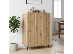 Buffet - bahut - meuble de rangement chêne artisanal 66 x 34,5 x 92 cm bois d'ingénierie