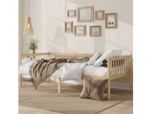 Lit simple 90x200 cm <strong>MODENVIE</strong>  <strong></strong> coloris naturel