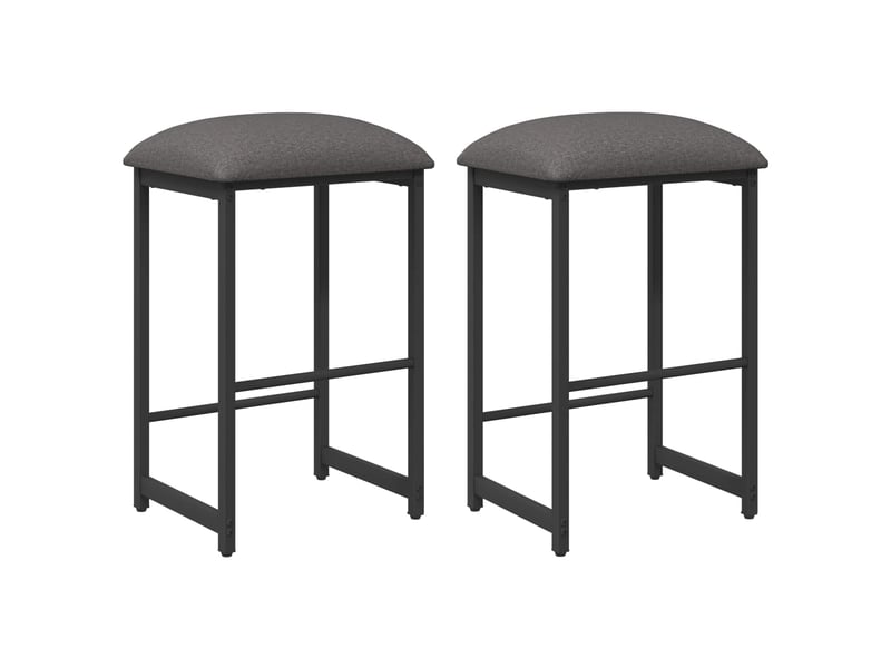 Lot de 2 tabouret de bar, chaise de bar gris clair 40x32x74 cm shl19750 - Conforama A