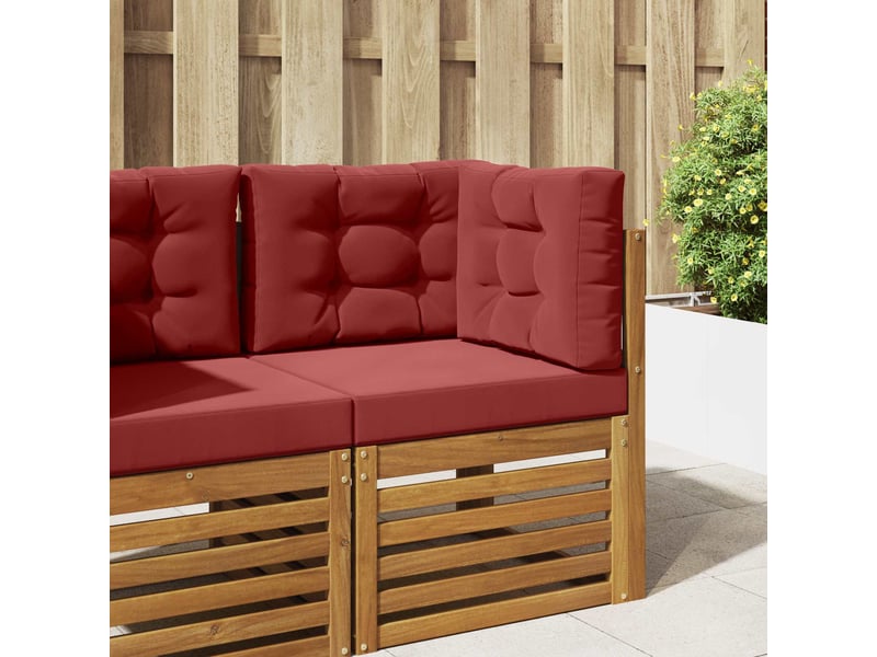  Coussin de canapé d'extérieur, coussin de chaise polyester bordeaux 60 x 60 cm cf54047  - Conforama B