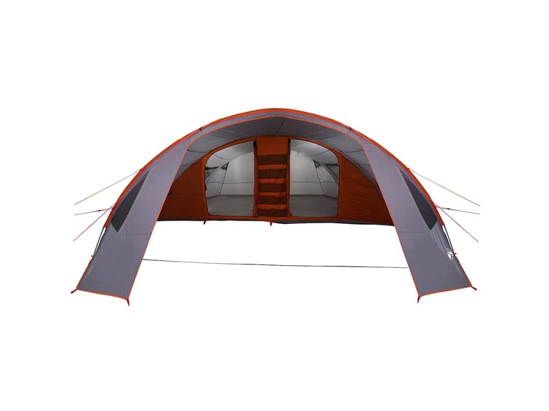 Tente tunnel, tente de camping 6-persoons 6 personne gris et orange shl59774 - Conforama E
