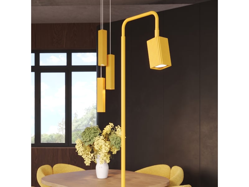  Lampadaire rayo 1 jaune aluminium moderne 160x30x30cm SL.3272 - Conforama D