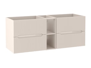 Meuble sous vasque suspendu avec étagère 4t novo l.140 cm cachemire mat