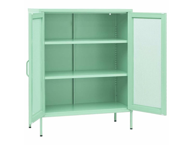  Armoire de rangement, rangement bureau vert menthe 80x35x101,5 cm acier shl8960  - Conforama D
