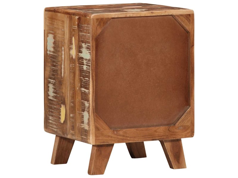 Table de chevet - cabinet de chevet - table de nuit 37x32x50 cm bois massif de récupération - Conforama C