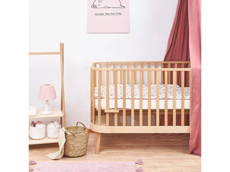 Atb lit bébé évolutif principal 140 × 70 cm avec fonction canapé bois naturel 5904824377513 - Conforama B