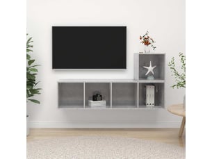 Meuble tv coloris gris 37 cm